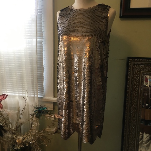 Paper Crown Cambria Sequined shift Dress - Picture 3 of 6